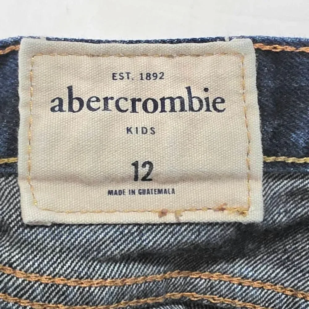 Abercrombie Kids Boys 12 Bootcut Relaxed Jeans Dark Wash